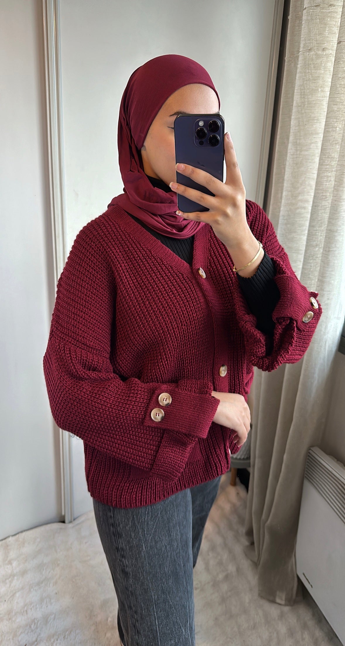 Cardigan Salma - bordeaux