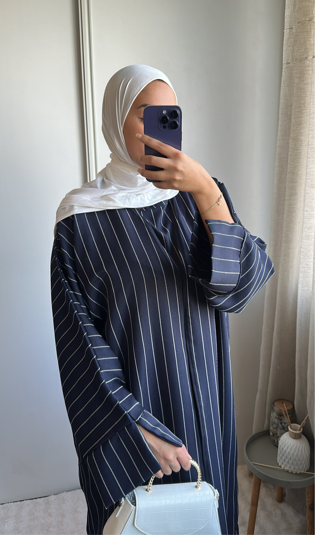 Abaya Mona 2 pièces - bleu