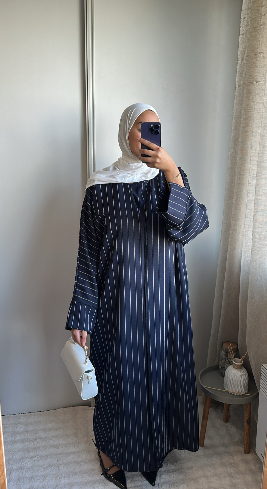 Abaya Mona 2 pièces - bleu