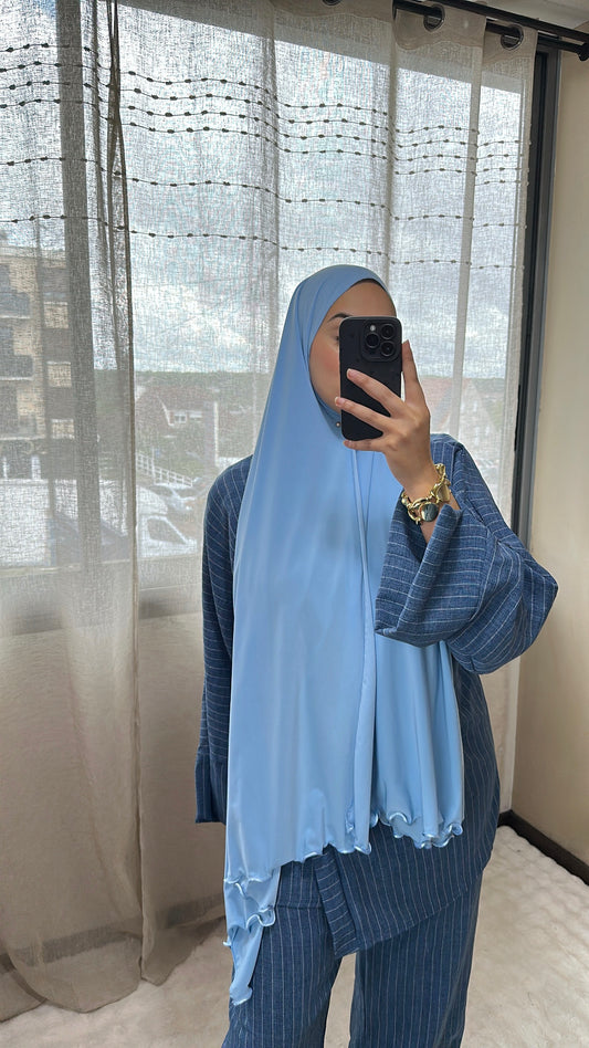 Jersey premium de luxe - ondulé baby Blue