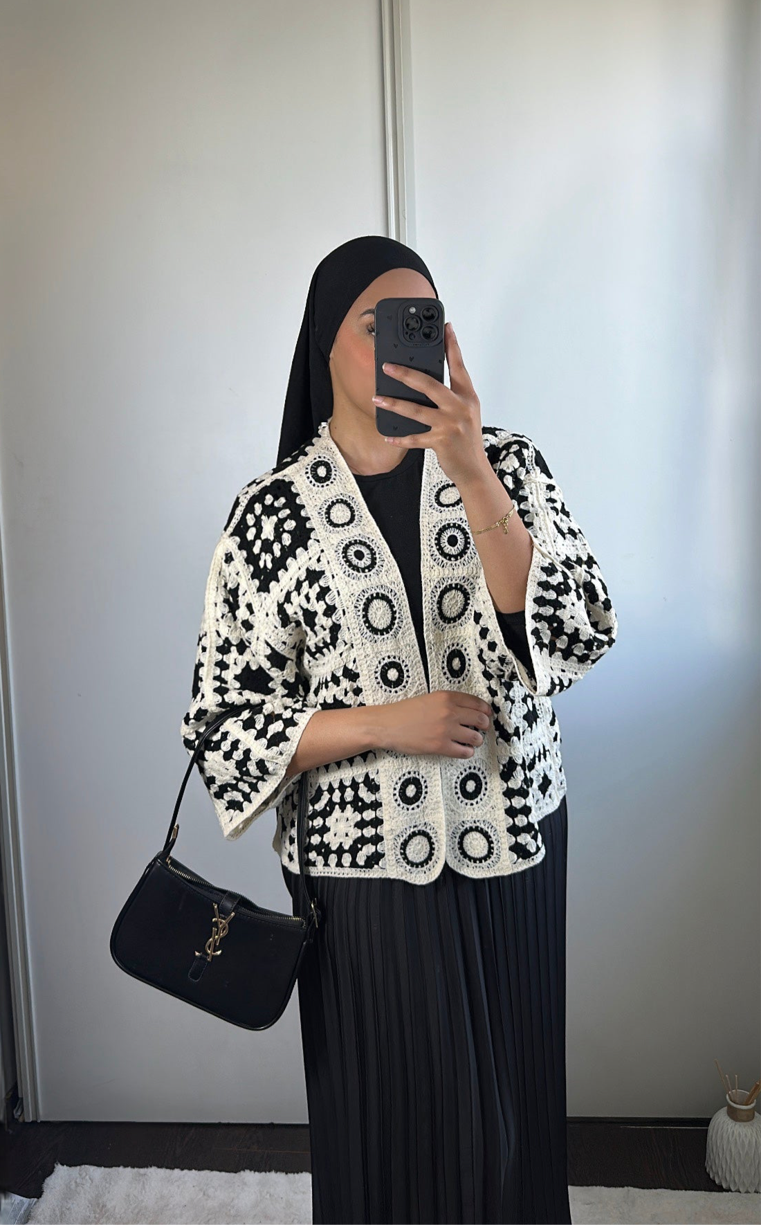 Gilet crochet - Noir