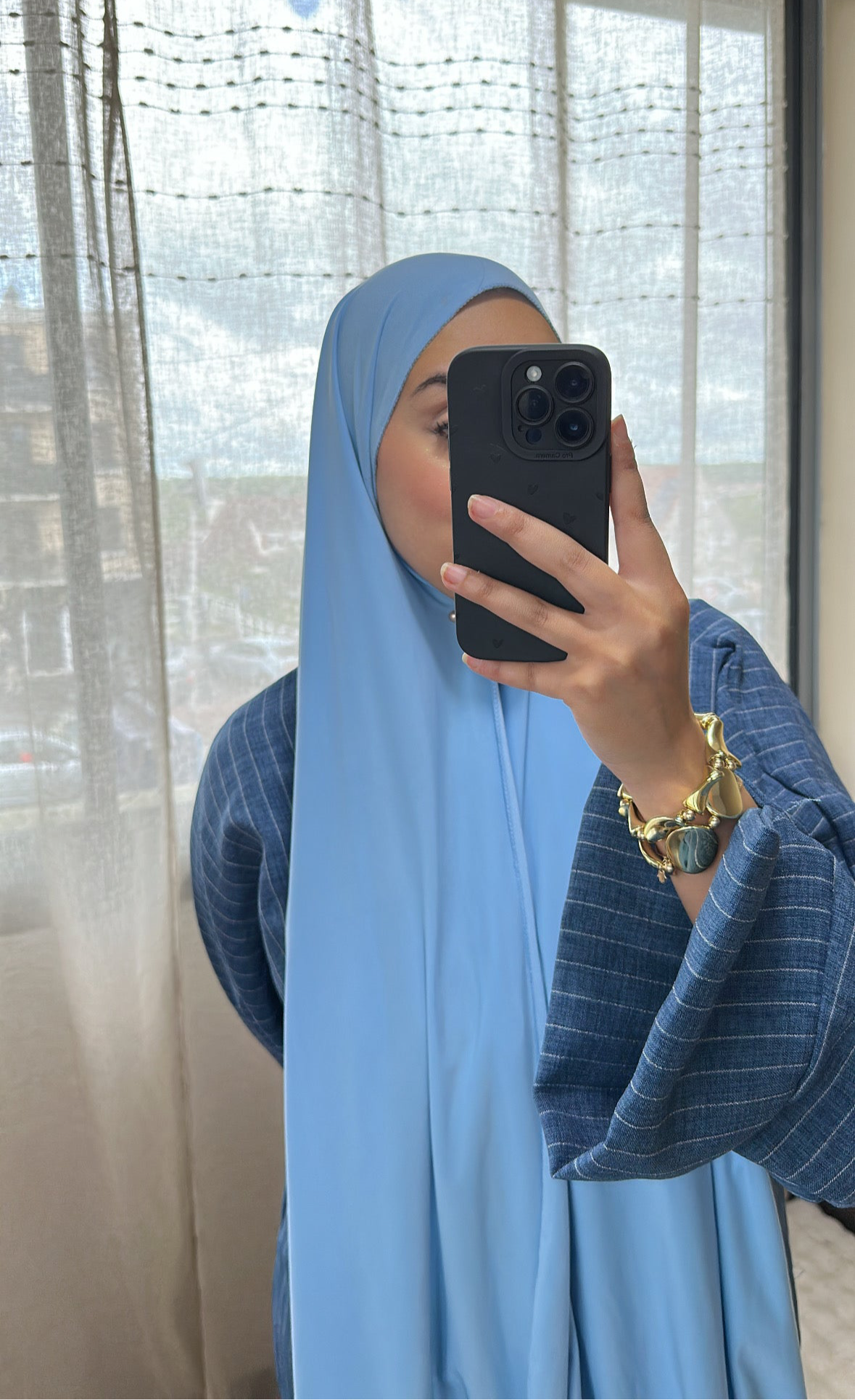 Jersey premium de luxe - ondulé baby Blue