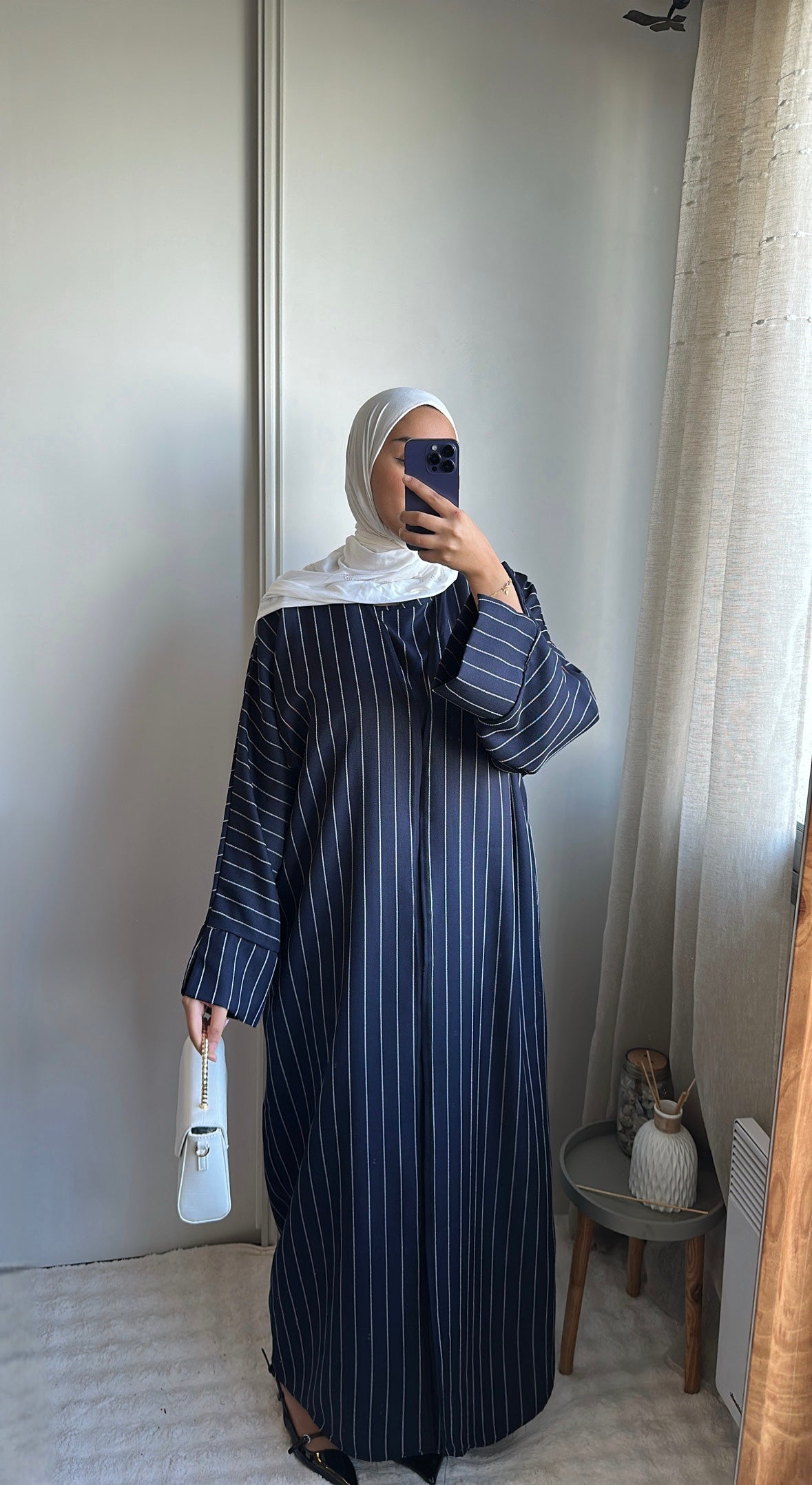 Abaya Mona 2 pièces - bleu
