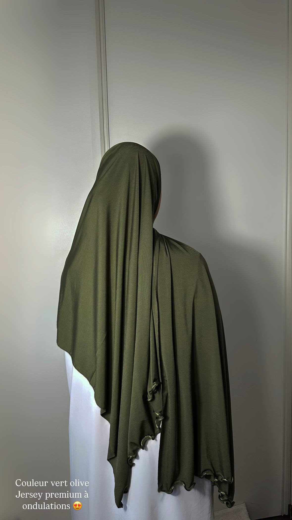 Jersey premium de luxe - ondulé vert olive